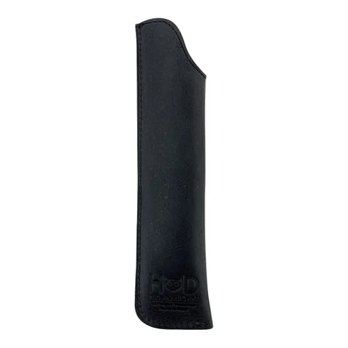 Hide & Drink, Estuche para bolígrafos hecho a mano de cuero de grano completo (negro carbón)