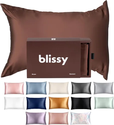 Miniatura 30 de Funda de almohada 100% de seda de morera pura de Blissy, fibras de alta calidad 6A con densidad de 22 momme, para el cuidado del cabello y la piel