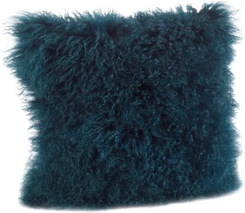 Miniatura 52 de Saro Lifestyle Almohada de piel de cordero mongol rellena de poliéster Gris