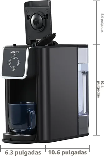 Miniatura 8 de Mecity Cafetera 3 en 1 de una sola porción, máquina de café compatible con cápsulas K Cup, cafetera instantánea, tetera, taza de 6,8,10 onzas, Gris