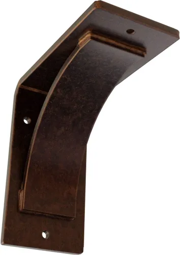Miniatura 54 de Soporte de acero Morris de 3 pulgadas de ancho x 6 pulgadas de profundidad x 6 pulgadas de alto, latón envejecido
