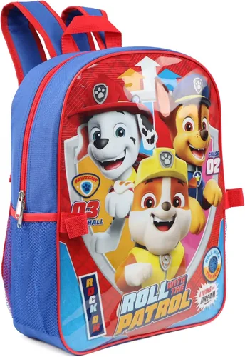 Miniatura 2 de Nickelodeon Mochila de Paw Patrol para niños con almuerzo, Chase Marshall Escombros, Moderno