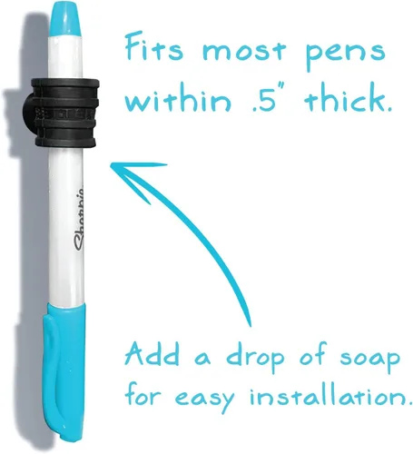 Miniatura 3 de Stick-O Pen Soporte magnético para lápices, capacidad para la mayoría de bolígrafos, lápices y marcadores finos. Ideal para refrigeradores, tableros