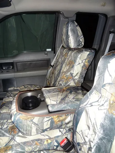 Miniatura 2 de Durafit Fundas para Asientos Hechas para ajustarse a Ford F150 Xcab 2004-2008 Delantero 40/20/40 Fundas para Asientos Impermeables con Camuflaje