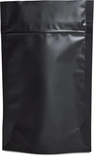 Paquete de 100 bolsas resistentes a los niños, 1 onza, color negro mate, 6 x 10 x 2.5 pulgadas, a prueba de olores