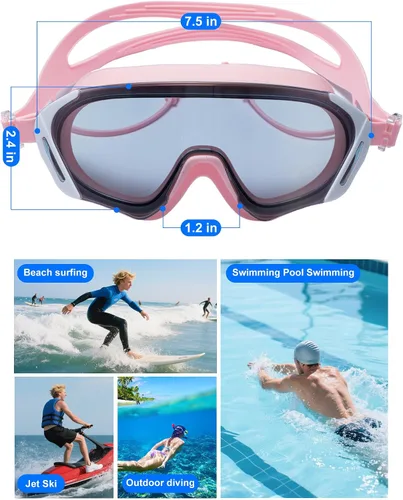 Miniatura 4 de Gafas de natación Espejo deslumbrante rosa