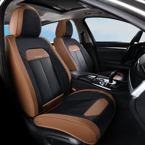 Miniatura 10 de FLORICH Fundas de asiento delantero, 2 piezas, fundas de asiento para automóviles, fundas de asiento universales de cuero de lujo, accesorios