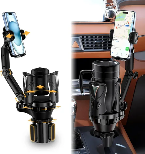 Soportes para teléfono para tu automóvil, expansor ajustable para portavasos del coche con agarre de goma, sujeción segura, uso en múltiples