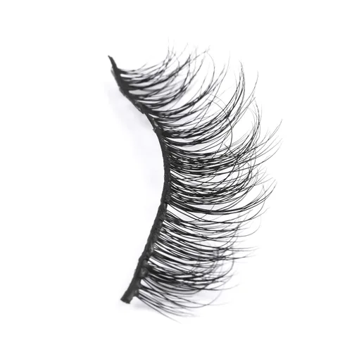 Miniatura 2 de Pestañas postizas 100% visón siberiano, pestañas falsas 3D, de desorden natural, volumen grueso, pestañas postizas 5 pares/caja, Negro