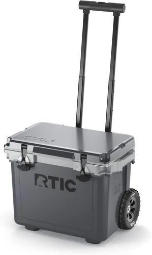RTIC - Enfriador con ruedas ultraligero de 22 cuartos de galón con asa, caja de hielo portátil aislada para playa, bebidas, camping, picnic, pesca,