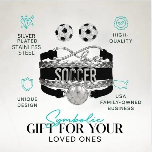 Miniatura 31 de Sportybella - Pulsera de fútbol ajustable, regalo para jugadores