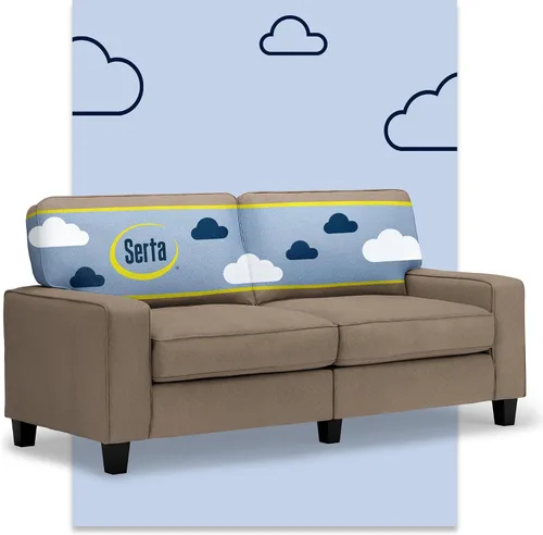 Miniatura 47 de Serta Palisades Sofás Tapizados para Sala, Sofá de Diseño Moderno, Tela, Beige