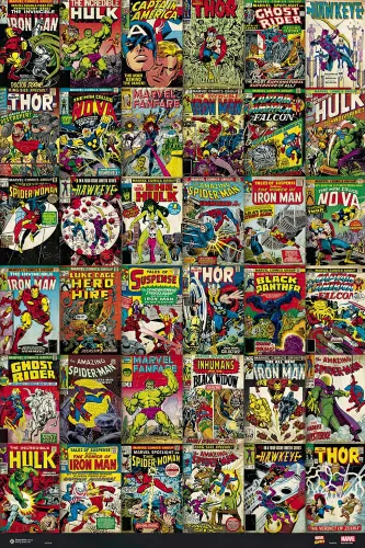 Miniatura 10 de POSTER STOP ONLINE Marvel Comics - Póster impreso (collage de 36 portadas clásicas de Marvel Comics) (tamaño: 24 x 36 pulgadas) (póster laminado)