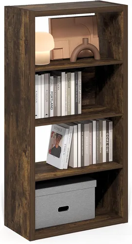 Miniatura 8 de Furinno Luder - Estantería abierta de 3 niveles, color roble francés