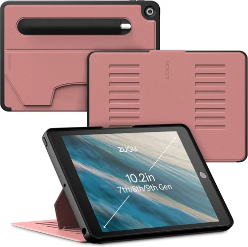 Miniatura 13 de ZUGU CASE Funda para iPad de 7ª / 8ª / 9ª generación de 10.2 pulgadas (2021/2020/2019), protectora, delgada, diseño elegante, soporte magnético, Pino