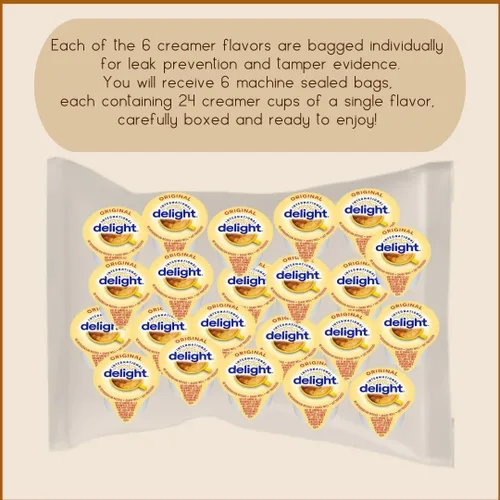 Miniatura 4 de International Delight - Crema líquida individual – Surtido de 6 sabores (paquete de 144) * Embalaje personalizado resistente a fugas
