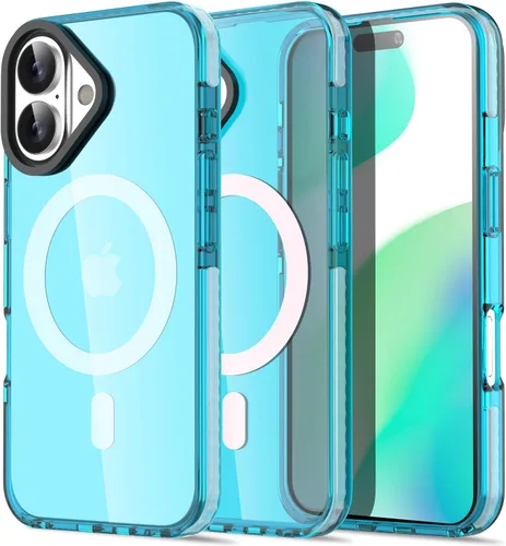Miniatura 89 de AICase Funda protectora para iPhone 16 compatible con iPhone 16, delgada, ligera, transparente [no amarillenta] Diseño vibrante