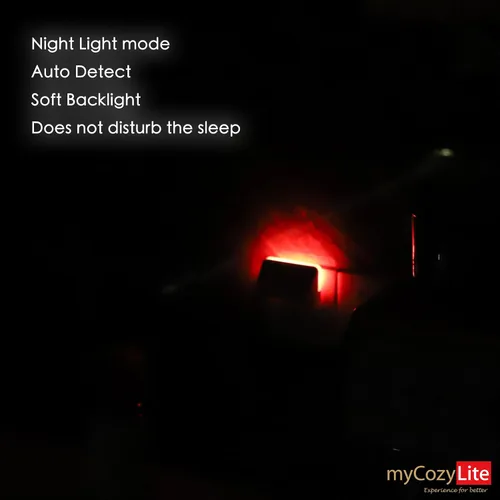 Miniatura 8 de Luz nocturna LED roja, sensor de atardecer a amanecer, modo de iluminación doble, luz guía y luz de sueño, interruptor de encendido y apagado, luz