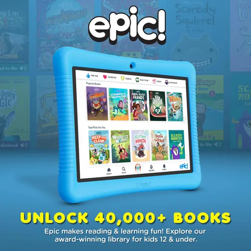Miniatura 4 de Contixo K102 Paquete de tabletas para niños de 10 pulgadas, tableta de aprendizaje HD y bolsa de manga para niños de 3 a 7 años, incluye libros