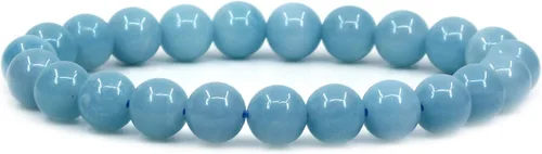 Miniatura 135 de Amandastone Pulsera elástica de cuentas redondas de 0.315 in con piedras preciosas naturales de 7 pulgadas