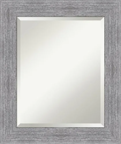 Miniatura 30 de Amanti Art Brown Wall Mirror 25x21 Bark Rustic Char Rectangle Bathroom Mirror for Wall Decor Living Room, Small Rustic Farmhouse Frame, Hangs