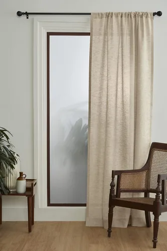 Miniatura 23 de Solino Home Cortina de lino europeo color beige, 52 x 96 pulgadas, filtro de luz, con bolsillo para barra, 96 pulgadas, 100% lino puro, tratamiento