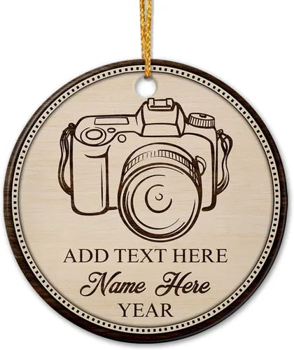 Miniatura 16 de Adorno de cerámica personalizado de asistente principal, adornos de Navidad del mejor asistente del mundo, texto personalizado, año y nombre de Papá