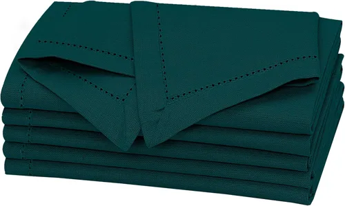 Miniatura 27 de Ruvanti Juego de 12 servilletas de lino de 18 x 18 pulgadas, servilletas de mezcla de lino de algodón, lavables, suaves y reutilizables, para bodas