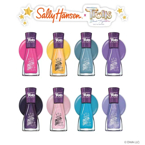 Miniatura 7 de Sally Hansen Colección de esmaltes de uñas Insta-Dri x Trolls - Here We Go Again! - 0.31 onzas líquidas 136 - ¡Aquí vamos de nuevo!