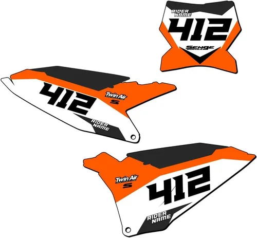 Miniatura 2 de 2003-2005 SX 85 SG63 Custom MX matrículas Senge Graphics Kit compatible con KTM