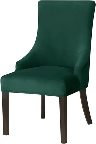 Miniatura 17 de N/A Funda elástica de terciopelo para silla con respaldo de ala, sin brazos, reutilizable, funda para silla lateral con respaldo de ala, fundas