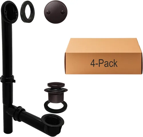 Miniatura 26 de Westbrass 593144-62 Kit de drenaje de residuos de baño con punta tubular de 1-1/2 pulgadas, color negro mate, paquete de 1