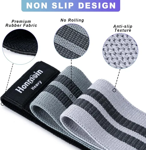 Miniatura 3 de Honmein Bandas de Resistencia para Entrenamiento, Juego de Bandas de Ejercicio de 3 Niveles para Mujeres y Hombres, Bandas de Caderas, Piernas