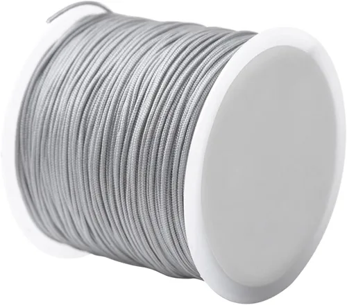 Miniatura 29 de Cordón de nailon para cuentas de 164.0 ft x 0.031 in, hilo de raso satinado de nailon trenzado para manualidades de macramé Mezcla de amarillo 1