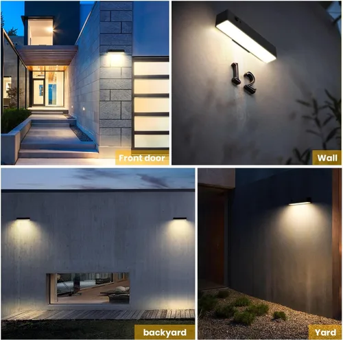 Miniatura 5 de Luces solares para exteriores, luz solar con sensor de movimiento para letrero de casa, IP44 impermeable 1000LM 4000K estilo moderno de lujo sin