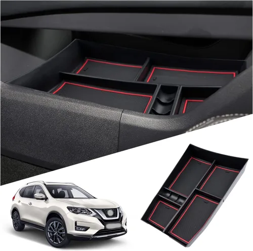 Miniatura 17 de Organizador de consola inferior compatible con Nissan Rogue (S/SL/SV/Platinum) 2021 2022 2023 2024 2025 2026 Nissan Rogue (S/SL/SV/Platinum) Bandeja
