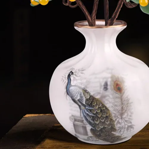 Miniatura 4 de Maceta para árbol falso, cristal de jade, sala de estar, decoración del hogar, jade creativo, bonsái, manualidades, tallado de jade, gabinete