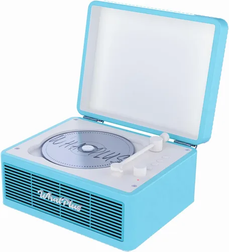 Miniatura 10 de Reproductor de CD portátil con Bluetooth 5.2, batería recargable y altavoces integrados, diseño de maleta retro de alta fidelidad para decoración
