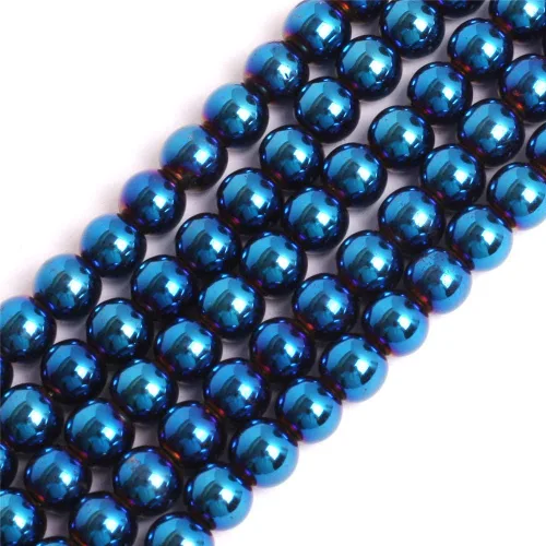 Miniatura 32 de GEM-Inside - Cuentas sueltas de hematita negra natural no magnética de 0.079 pulgadas, cuentas redondas de energía para fabricación de joyas, 15