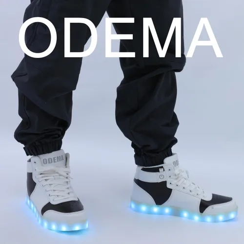 Miniatura 3 de Odema V3 - Zapatos deportivos con luz de carga USB, zapatillas de deporte LED para bailar