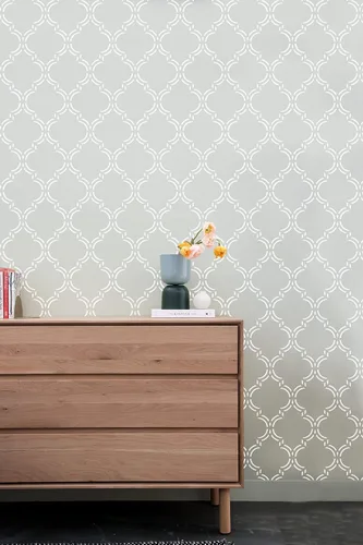 Miniatura 4 de PINKIPO®, Elegante marroquí, plantilla XL (16 x 40 pulgadas), plantilla de pared grande étnica, plantillas de pared geométricas clásicas