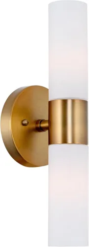 Miniatura 11 de Kira Home Duo - Aplique de pared moderno de 14 pulgadas con pantallas de vidrio esmerilado, para baño/tocador, acabado cromado