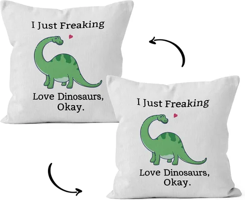 HIWX Fundas de almohada de dinosaurio de 18 x 18 pulgadas de doble cara, regalos para amantes de los dinosaurios para niños, niñas, mujeres,