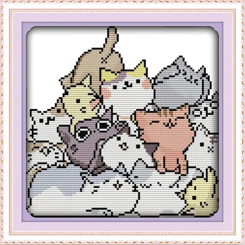 Miniatura 7 de Itstitch - Kits de bordado de punto de cruz con estampados preimpresos, patrones de iniciación para principiantes niños o adultos para la decoración