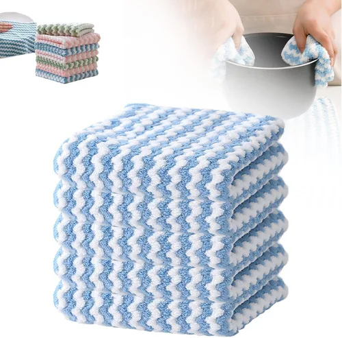 Miniatura 11 de Wegodal Paño de Limpieza de Microfibra Engrosado, Toallas Reutilizables y Lavables Mejoradas para Secar y Lavar Platos, Toallas de Cocina