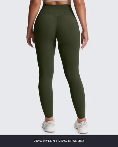Miniatura 12 de Aoxjox Trinity - Pantalones de yoga de cintura alta con bolsillos para mujer, control de abdomen, cintura cruzada, leggings de entrenamiento suaves
