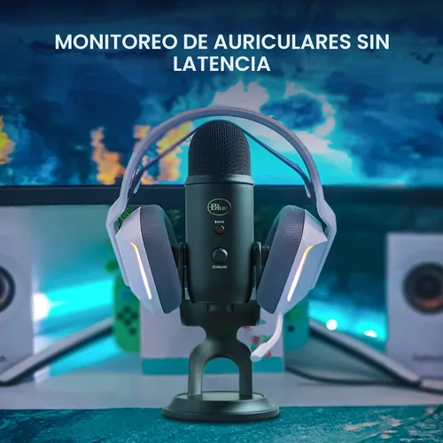 Miniatura 7 de Blue Yeti USB Mic para grabar y transmitir en PC y Mac, 3 cápsulas de condensador, 4 patrones de captación, salida de auriculares y control