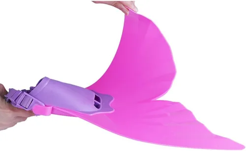 Miniatura 7 de Aleta de natación ajustable de sirena para entrenamiento de natación, niñas, niños, niños AIWANK