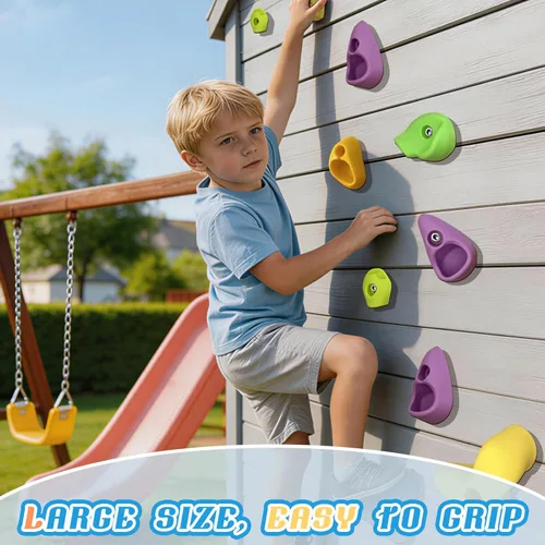 Miniatura 2 de 32 piezas de pared de escalada en roca para niños, soportes de escalada de pared de roca, kits de agarre de pared para escalada de adultos con 32
