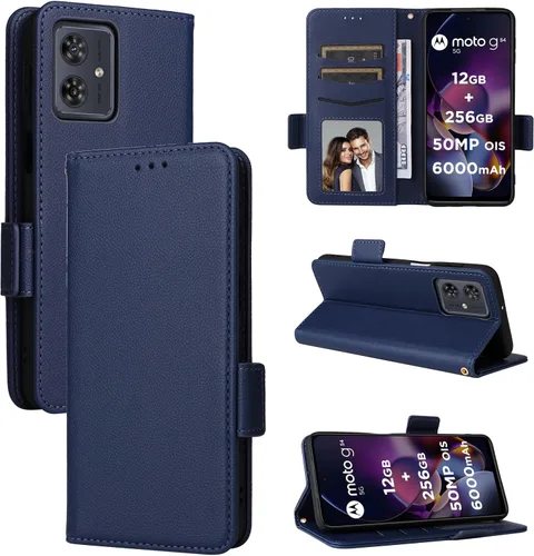 Miniatura 84 de Funda de piel sintética compatible con Motorola Moto E22 4G, funda de piel sintética compatible con Motorola Moto E22i 4G, color negro